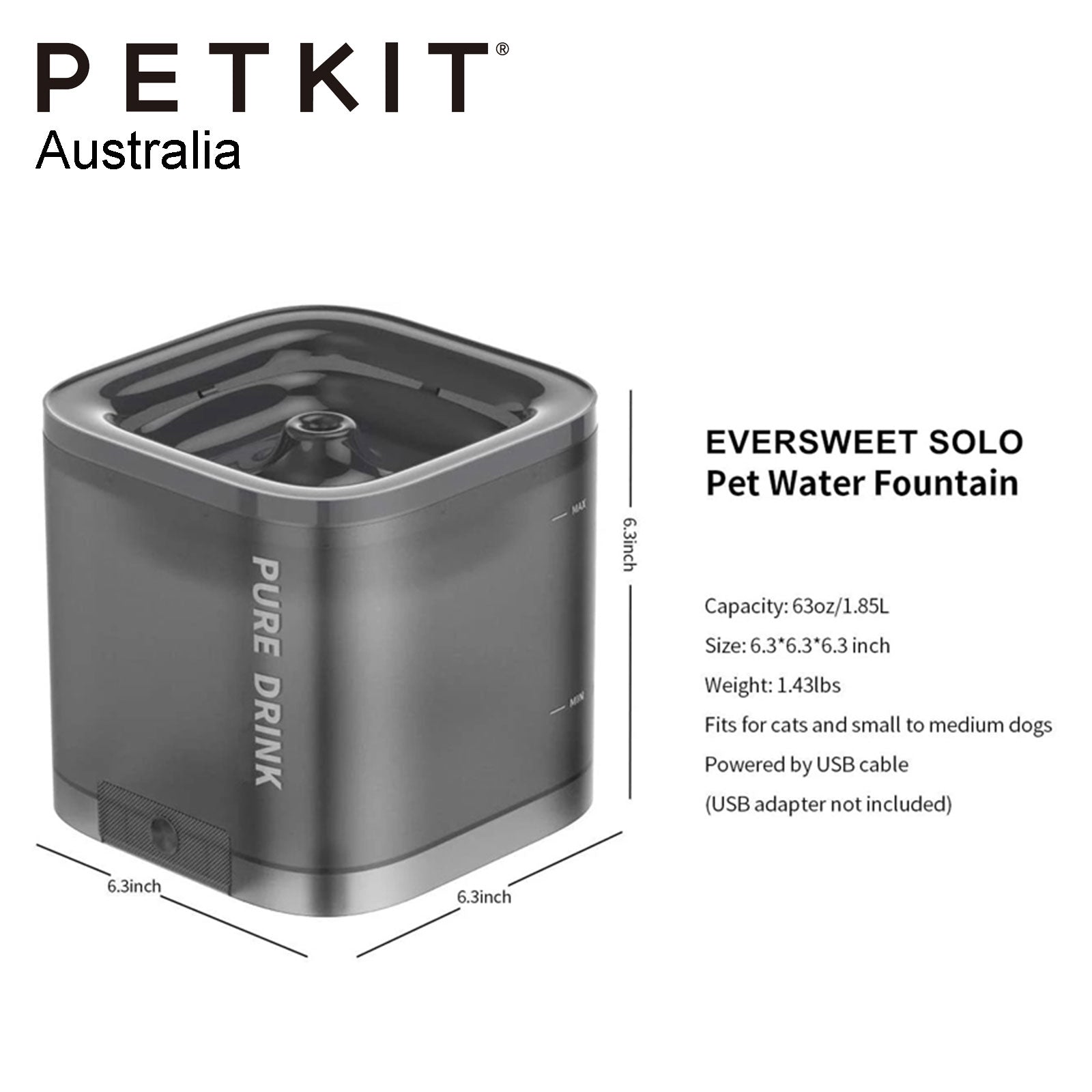 PETKIT Eversweet Solo Water Drinking Fountain - BLUE